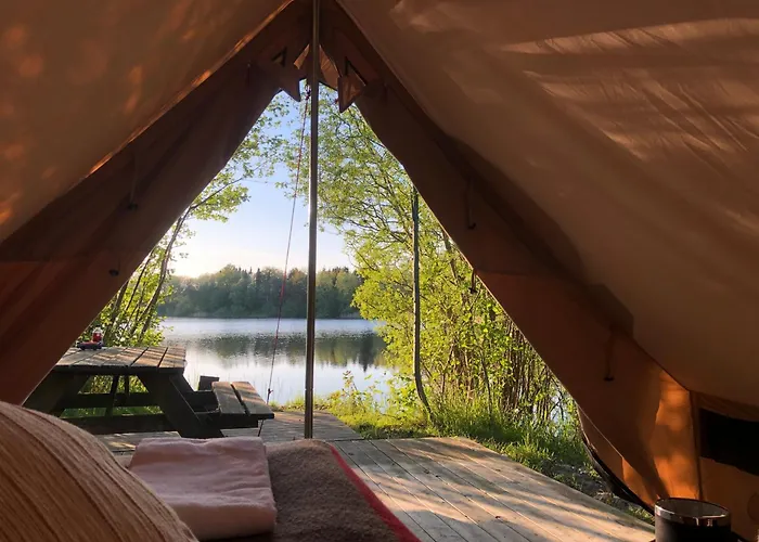 Luxe tent Naturlig Pa Korsgarden Glamping